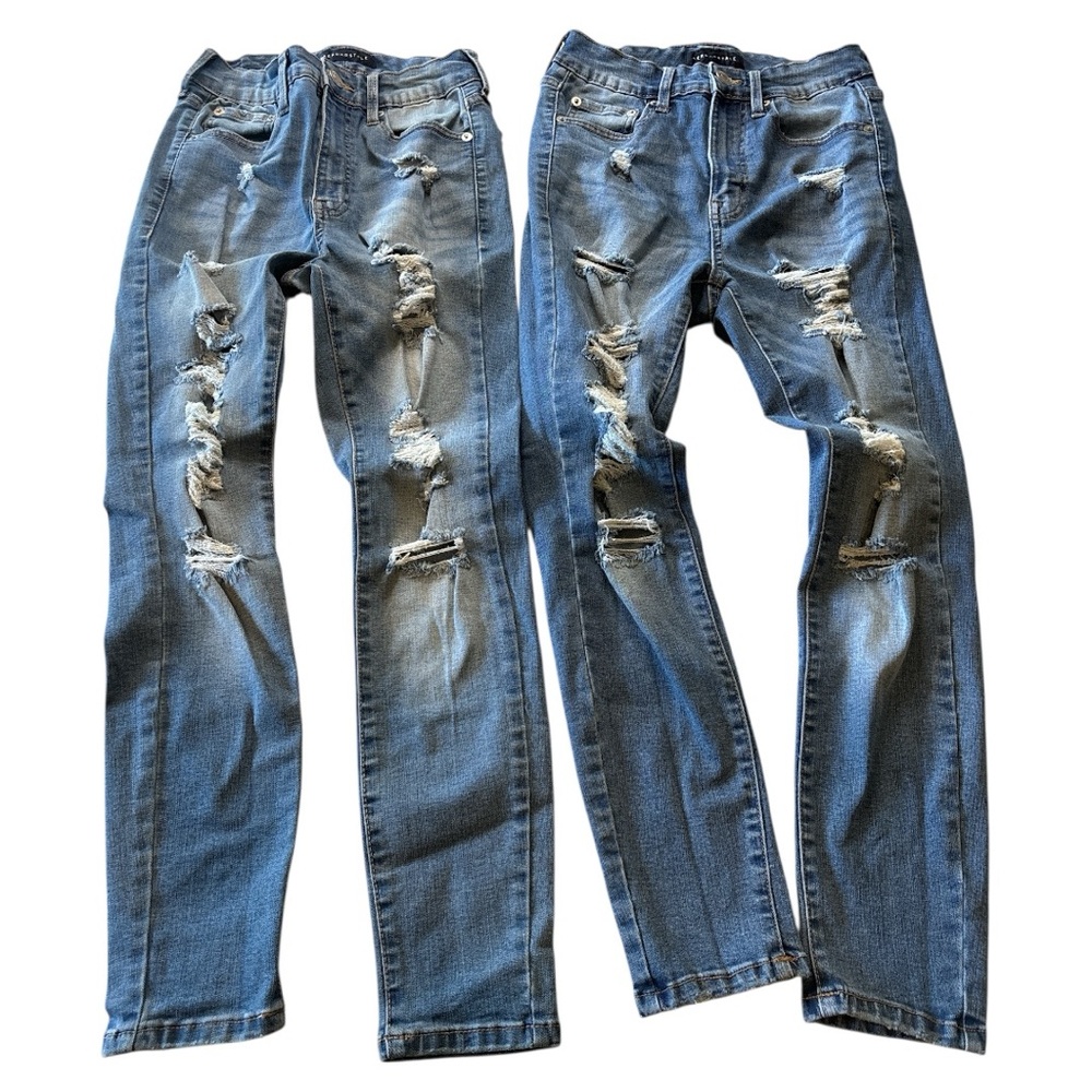 Aeropostale Super High Rise Jeggings- lot of 2- size 6 Short